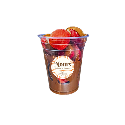 White chocolate strawberry cup