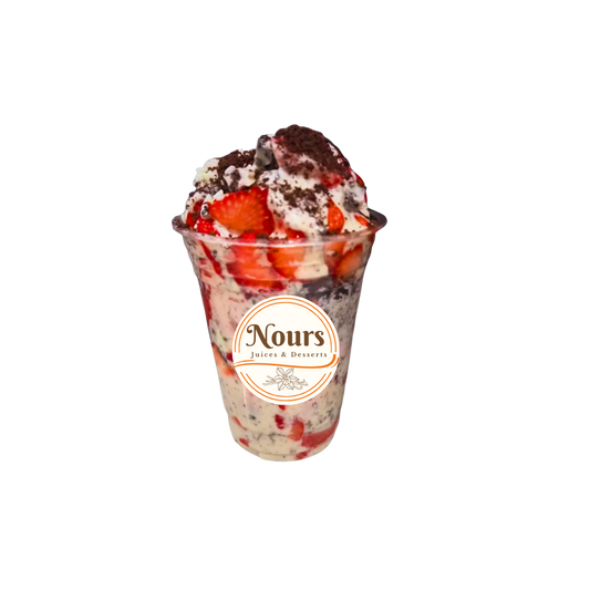 Oreo chocolate strawberry cup